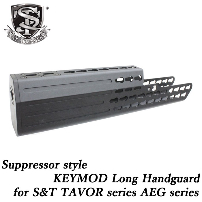 S&T TAVORシリーズ AEG用 KEYMODタイプ サプレッサー BK