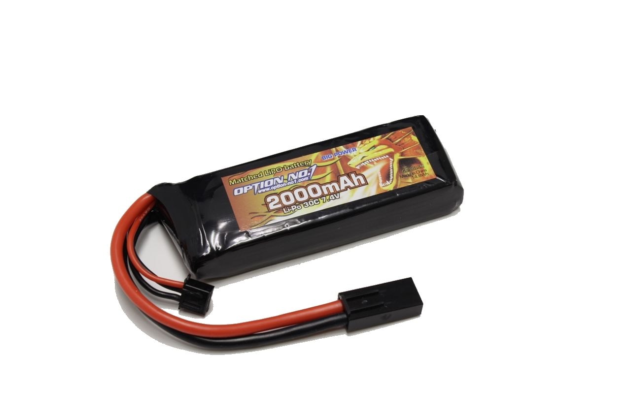 OPTION No.1　BIG POWER 7.4V 2000mAh リポバッテリー【GB0010M】