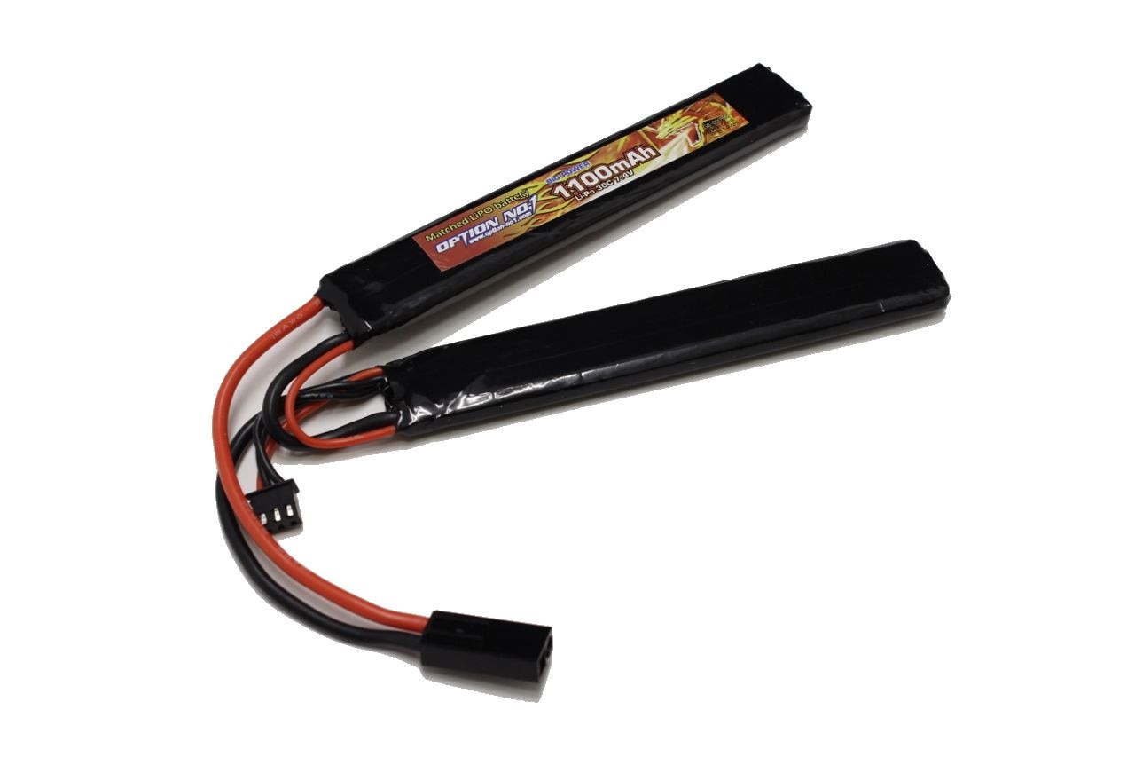 OPTION No.1　BIG POWER 7.4V1100mAh リポバッテリー サドルパック【GB009M】