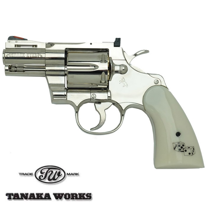 COLT パイソン Snake Eyes 2.5インチ Rモデル ニッケルフィニッシュ モデルガン