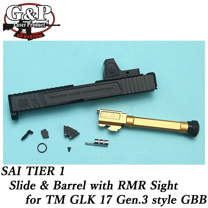 TM グロック17 Gen.3 GBB用 SAI TIER ONE スライド&バレル セット ≪RMRセット≫