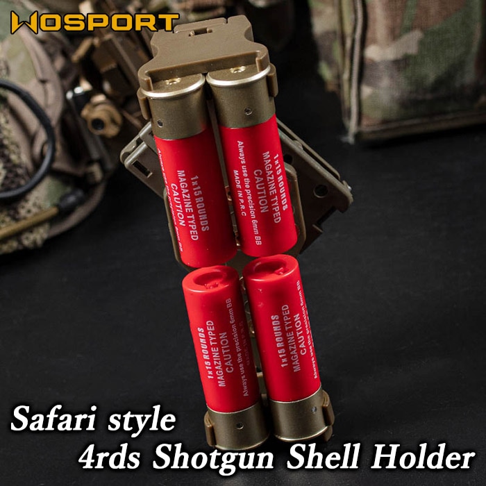 ストック用MOLLEシステム&シェルホルダー(1発用✕4) ストック用MOLLE