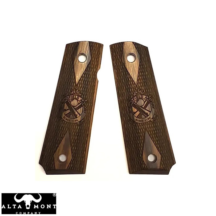 1911シリーズ用 SPRINGFIELD Cross Cannon グリップ スーパーウォールナット 茶系