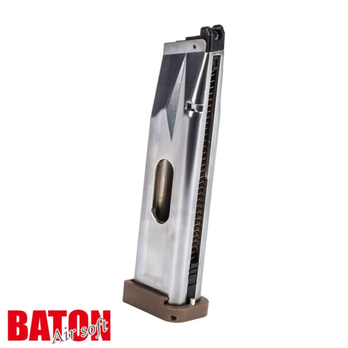 BATON airsoft 2011 CO2 ロングマガジン 2本 BATON 2011 CO2 ロングマガジン FDE【JASG認定】 | 新商品一覧