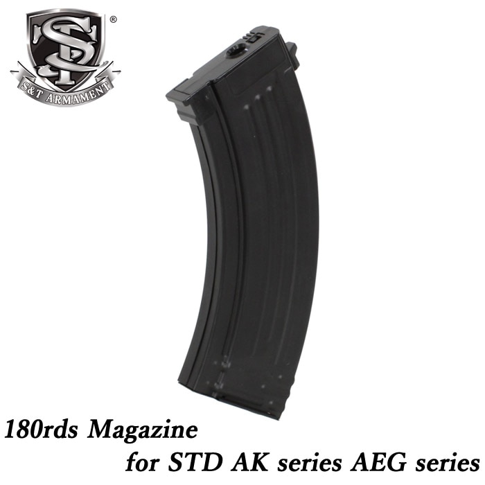 【10月16日再入荷】STD AKシリーズ AEG用 AK47/AKMタイプ 180連スチールマガジン