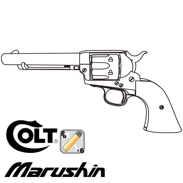 【店舗から発送】【10月18日再入荷】COLT SAA.45 1st Gen. Late アーティラリー ガスリボルバー ≪木製グリップ≫