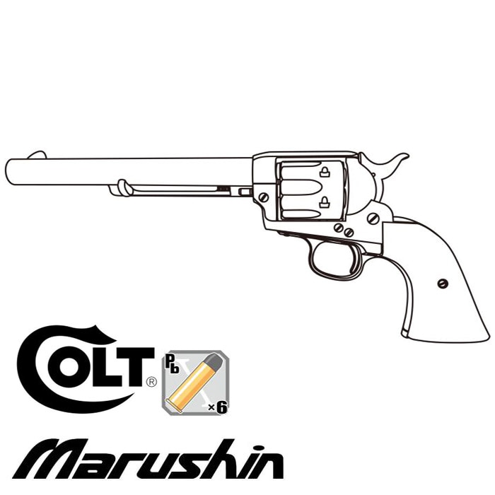 【店舗から発送】【10月18日再入荷】COLT SAA.45 1st Gen. Late キャバルリー ガスリボルバー ≪木製グリップ≫