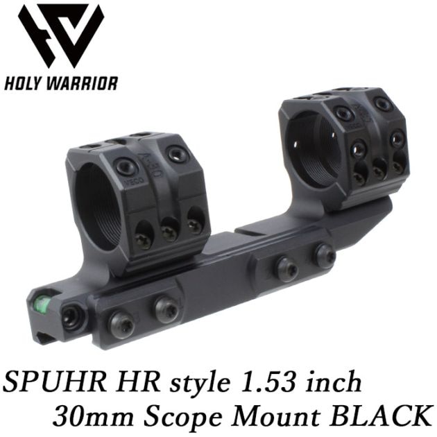 SPUHRタイプ 30mm スコープマウントリング 1.53インチ BLACK