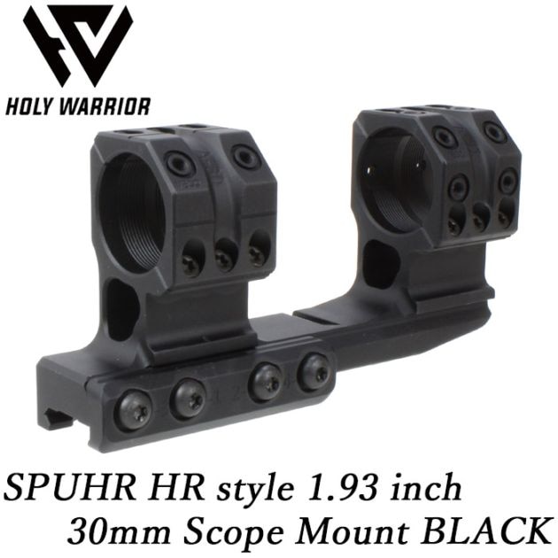SPUHRタイプ 30mm スコープマウントリング 1.93インチ BLACK