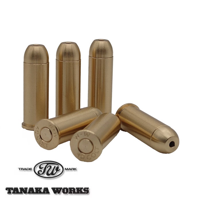 【店舗発送】【11月中旬以降入荷予定】タナカ S.A.A. 2nd Gen. Rモデル モデルガン用 .45LC 全真鍮カートリッジ 6発【予約受付中】
