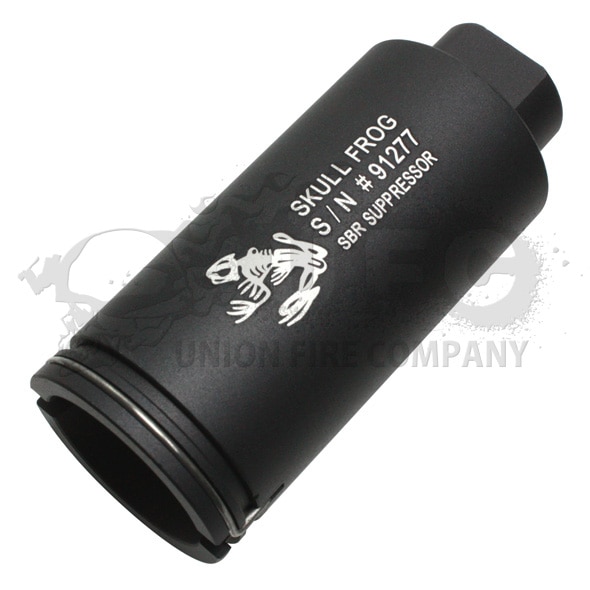 UFC　KX3タイプ フラッシュハイダー ライトウェイト BK （SKULL FROG刻印） ≪14mm-≫