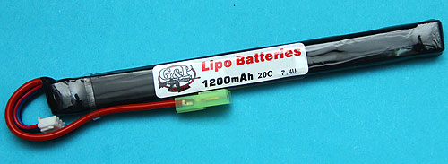 G&P　7.4V 1200ｍAh リポバッテリー スティック(AK)タイプ【ミニコネクター】