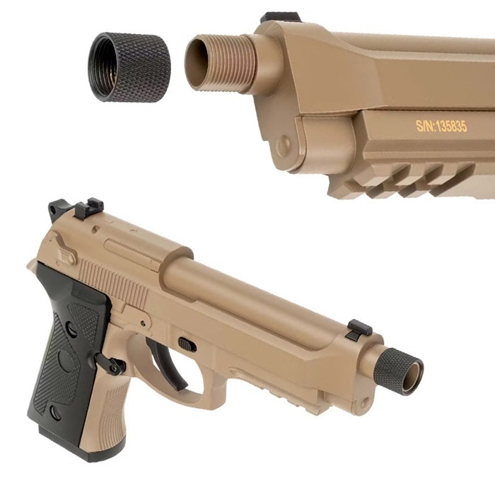 M9A1 MOSFET 電動ハンドガン TAN