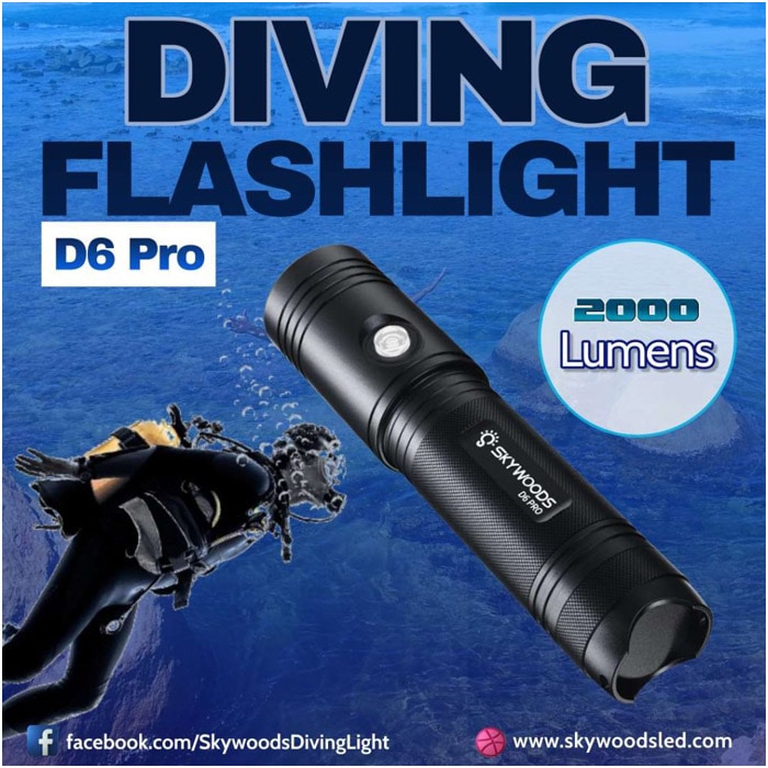 D6 Pro Diving Flash Light