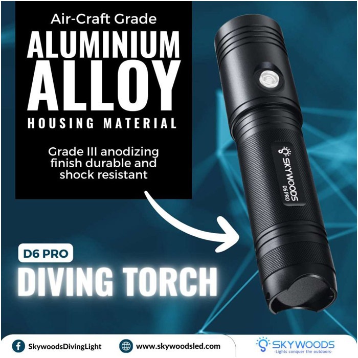 D6 Pro Diving Flash Light