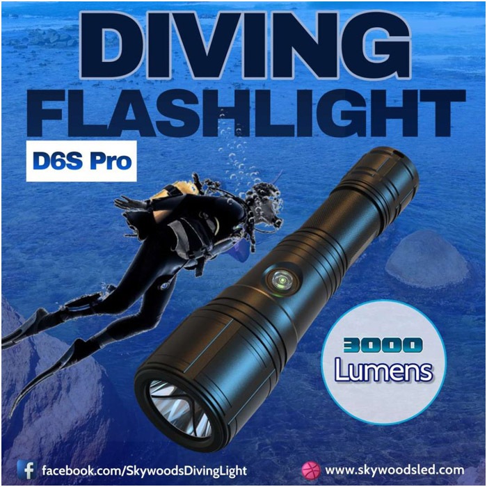 D6S Pro Diving Flash Light