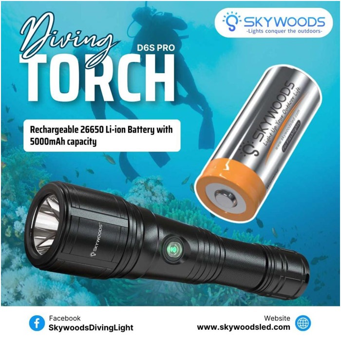 D6S Pro Diving Flash Light