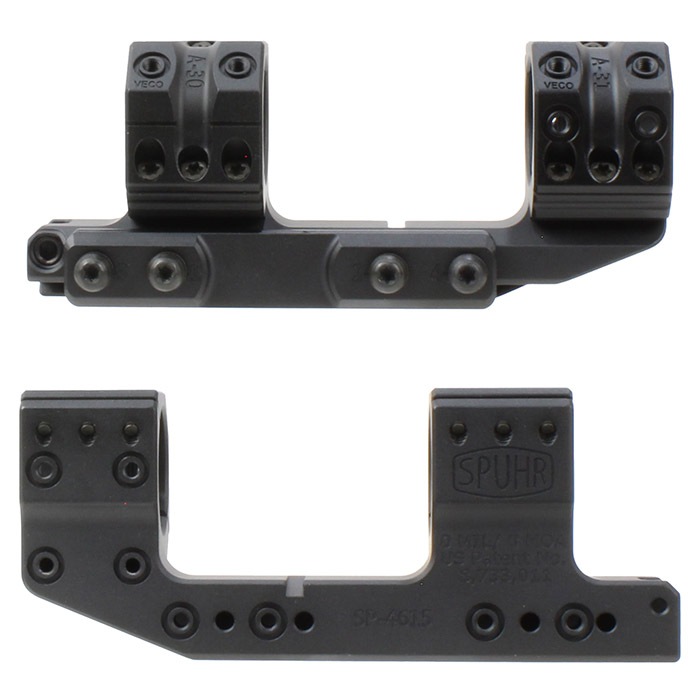 SPUHRタイプ 30mm スコープマウントリング 1.53インチ BLACK