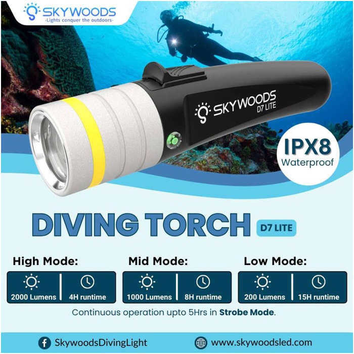 D7 Lite Diving Flash Light