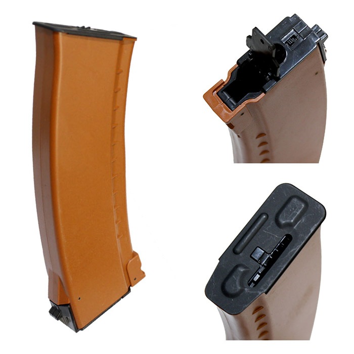 NPO AEG　実物マガジン加工品　AK74　スタンダード電動ガンマガジンx3 NPO AEG 実物外装 120連AKマガジン ブラック
