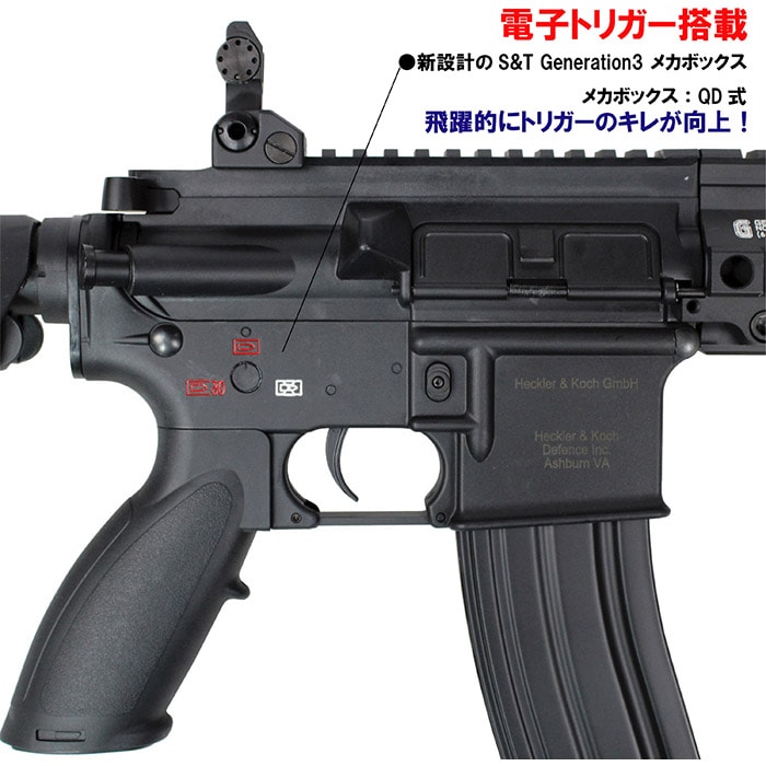 HK416D 10RS SBR スポーツラインG3電動ガン BK≪電子トリガーシステム搭載モデル≫