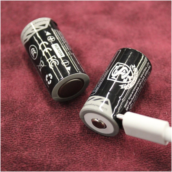 【7月7日再入荷】16340 TYPE-C充電式 リチウムイオン電池 650mAh 2本セット