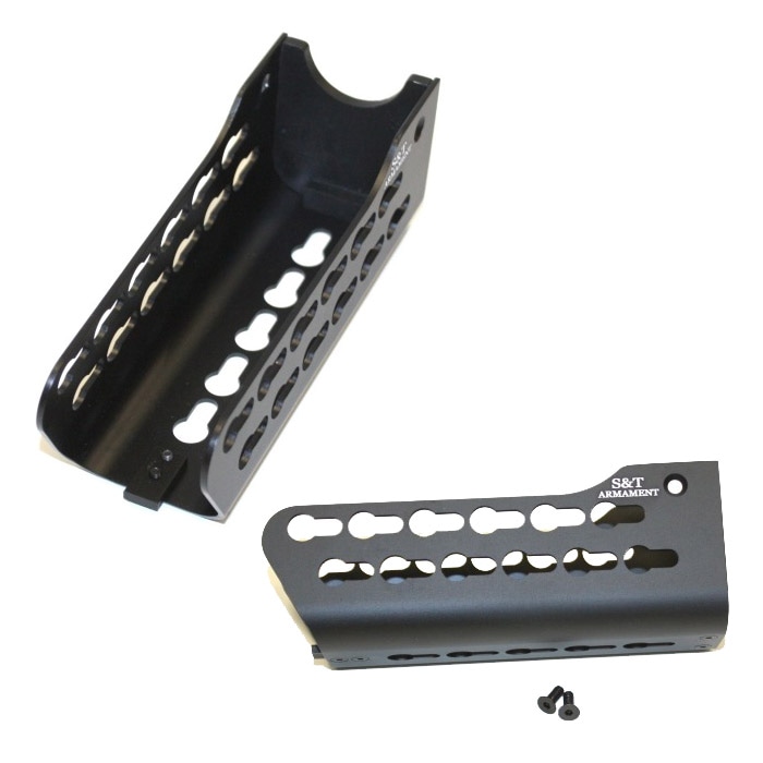 S&T TAVOR Keymod Suppressor タボールハンドガード S&T TAVOR KEYMODタイプ ハンドガード ロング BK【ライト付き】