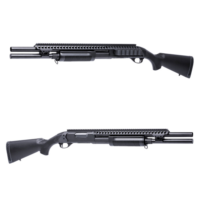 【店舗から発送】M870 Tac. 固定ストック ロングバレル フルメタルショットガン BK