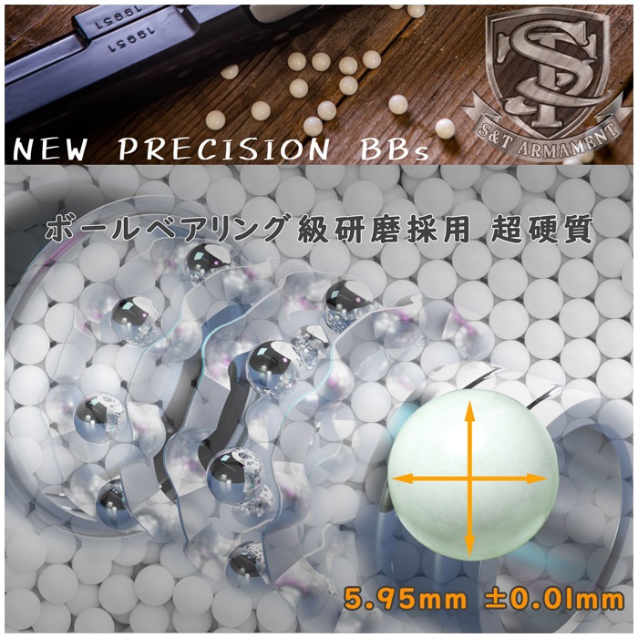 【WEB限定 週末限定SALE】S&T NEW PRECISION 0.2g バイオBB弾 TAN 約5000発【1kg】