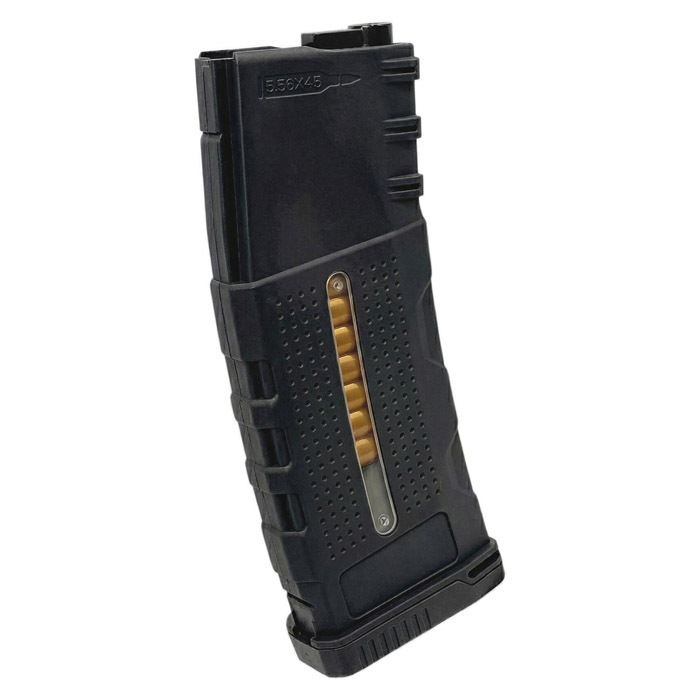 STD M16/M4シリーズ AEG用 IMI LANCERタイプ 150連マガジン BK