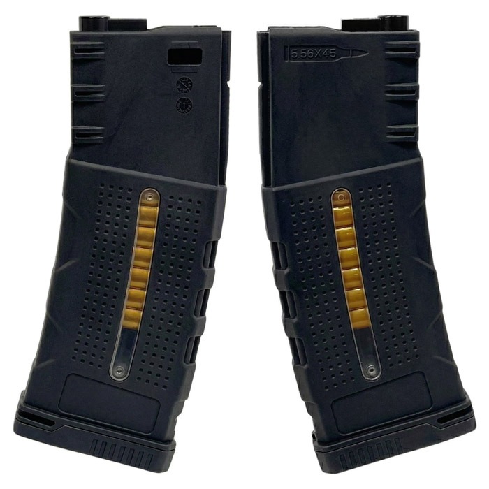 STD M16/M4シリーズ AEG用 IMI LANCERタイプ 150連マガジン BK