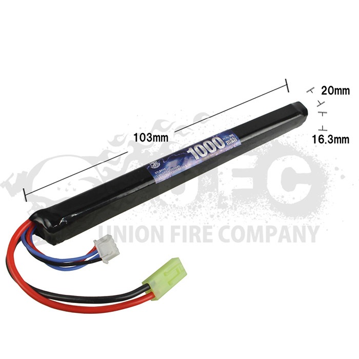 Lipo 11.1v 1000mAh スティックタイプ リポバッテリー