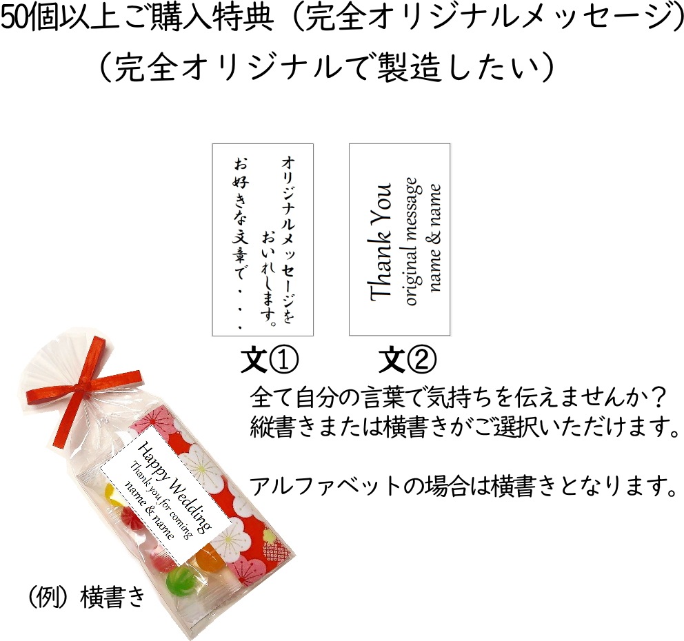 感謝を伝える京てまりキャンディー（名入れ・メッセージ入れ）50個以上特典となります