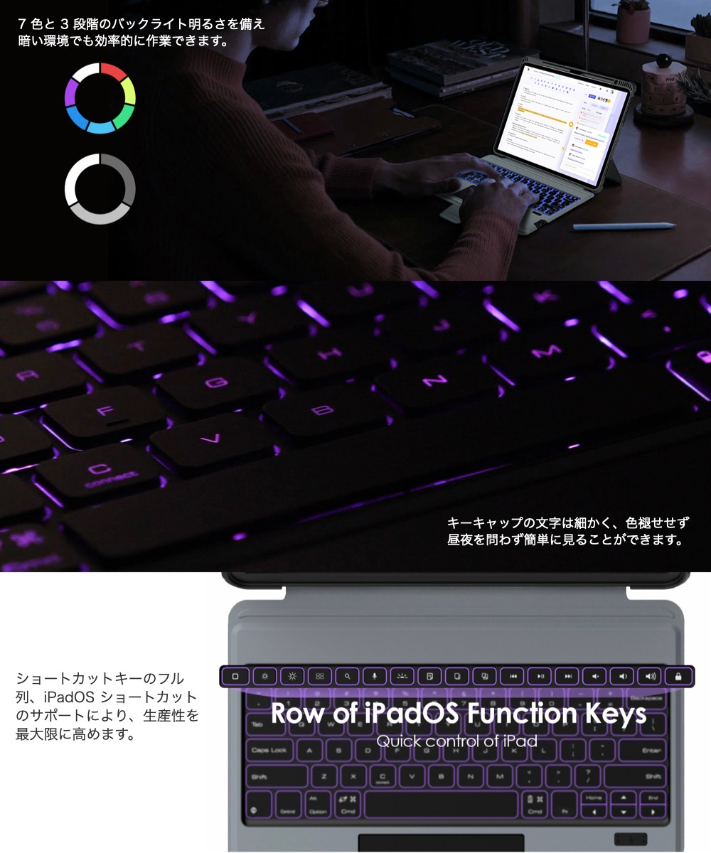NILLKIN iPad 2025 キーボードケース iPad 第11世代 A16 第10