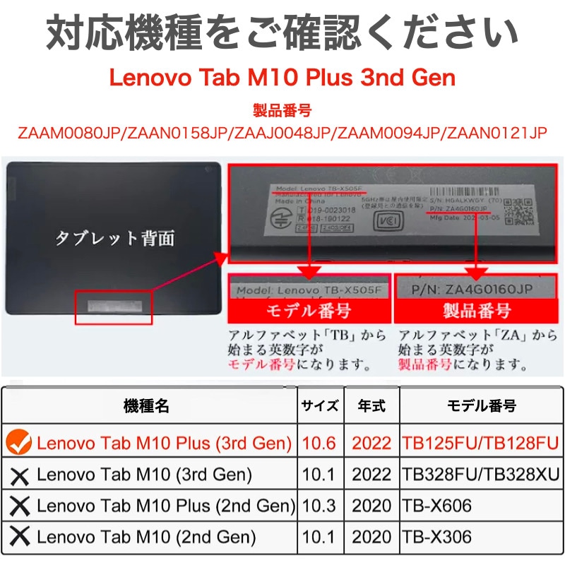 Lenovo Tab M10 Plus 3rd gen 10.6インチ 2022年モデル (ZAAM0080JP
