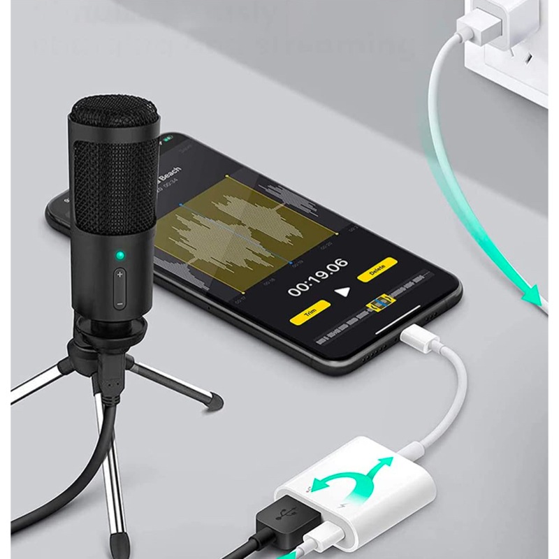 iPad/iPhoneでUSBカメラが使えるスタンダードモデルアダプター iPhone USB カメラ 変換 アダプタ lightning to iPad 変換ケーブル OTG