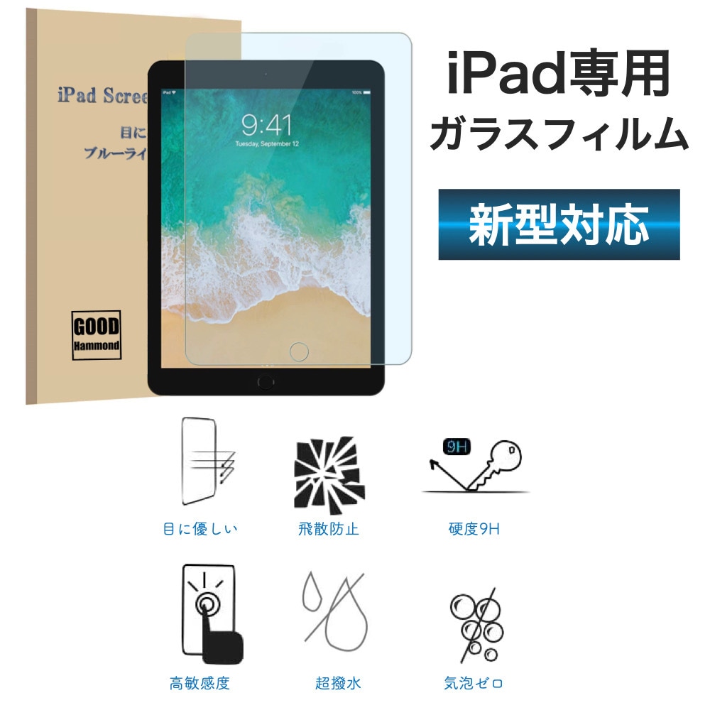 Apple iPad 第9世代　本体　　ガラスフィルムセット iPad 第9世代 第8世代 第7世代 10.2インチ フィルム 全面保護