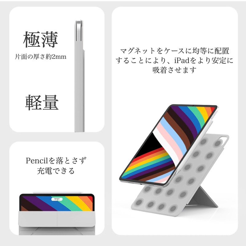 縦置き/横置きスタンド/強化ガラスフィルム付き】iPad ケース iPad