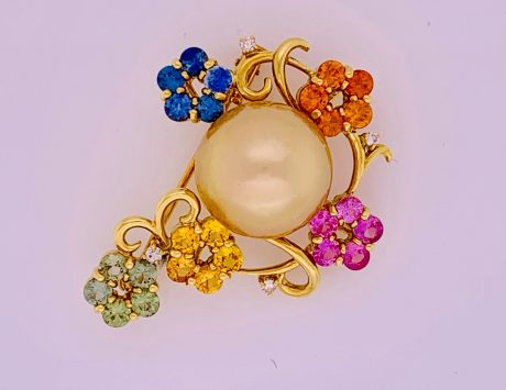 K18 パール　ブローチ K18 パールブローチ