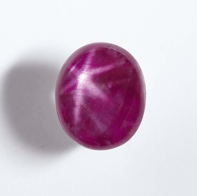 ビルマ産スタールビー （非加熱）4.70ct （カボションカット）No,00025