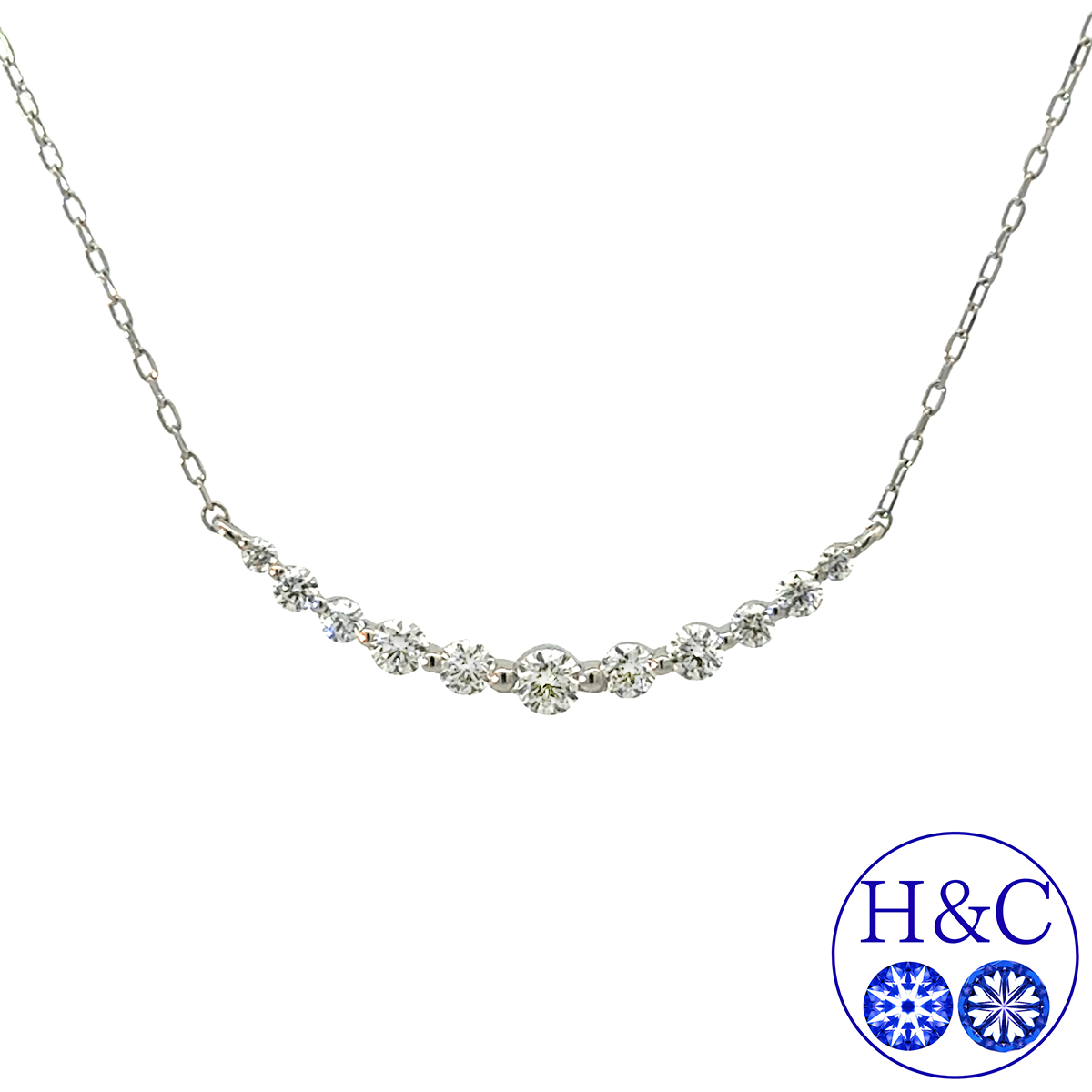 PT プラチナ ダイヤモンド ラインネックレス 0.3ct  ペンダント（鑑別書付） [305]