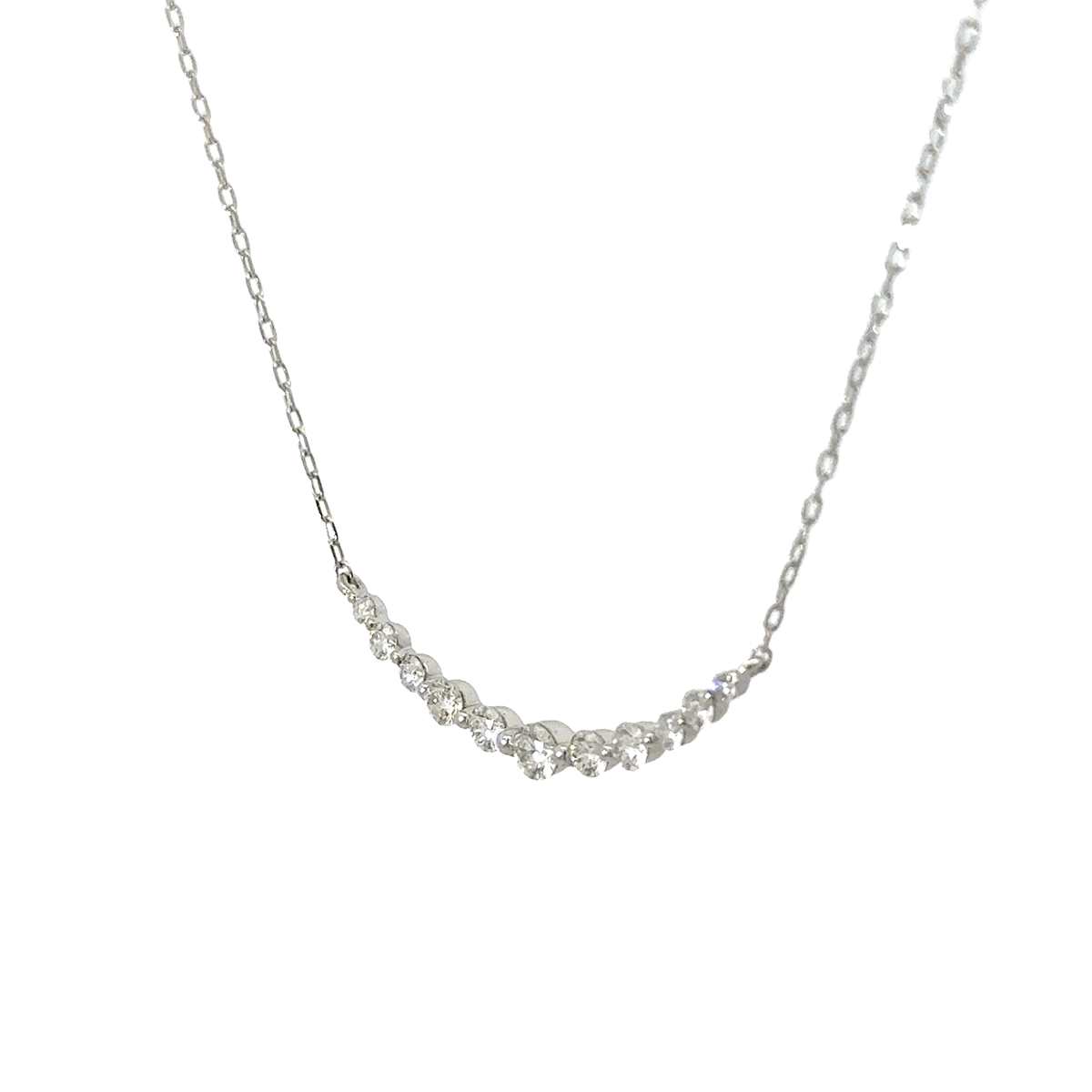 PT プラチナ ダイヤモンド ラインネックレス 0.3ct  ペンダント（鑑別書付） [305]