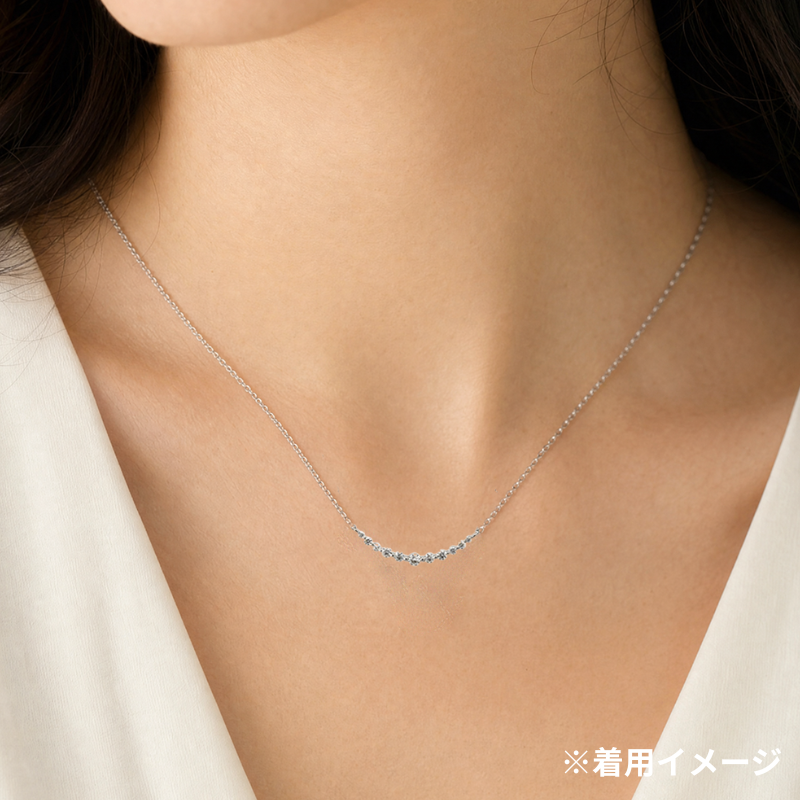 PT プラチナ ダイヤモンド ラインネックレス 0.3ct  ペンダント（鑑別書付） [305]