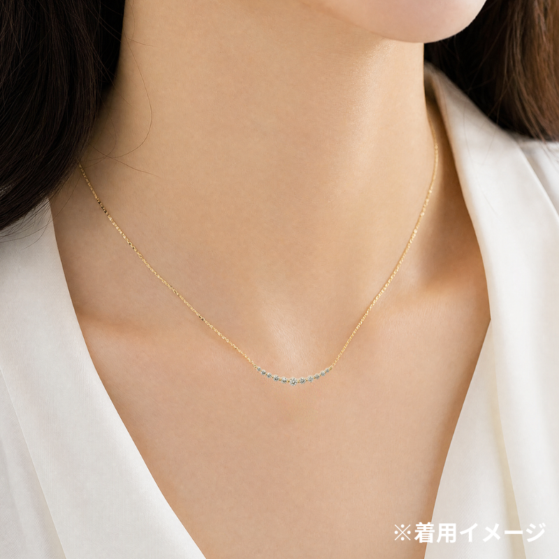 K18 18金 ダイヤモンド ラインネックレス 0.3ct ペンダント（鑑別書付） [306]