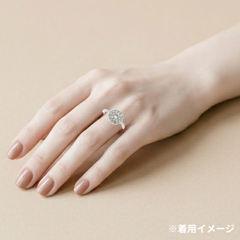 4. PT 取巻きダイヤモンドリング F SI-1 VG 【0.750/D0.625ct】(中央宝石研究所鑑定書付)
