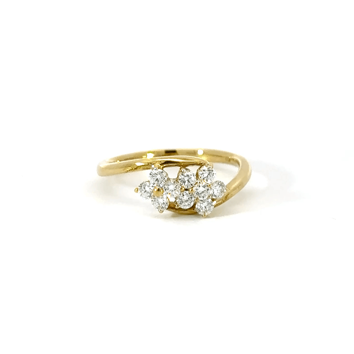 224.K18 デザインダイヤモンドリング 【0.502ct】(鑑別書付き)