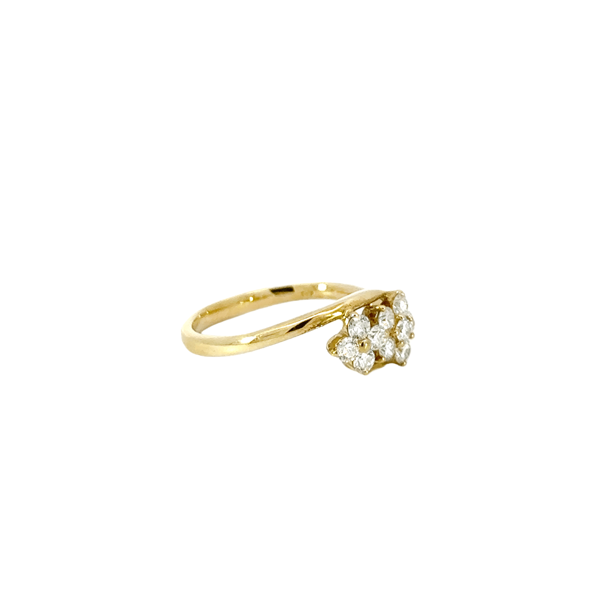 224.K18 デザインダイヤモンドリング 【0.502ct】(鑑別書付き)