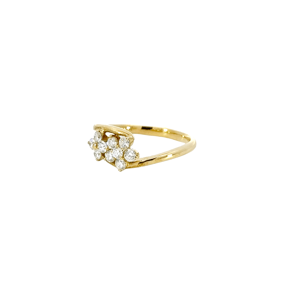 224.K18 デザインダイヤモンドリング 【0.502ct】(鑑別書付き)
