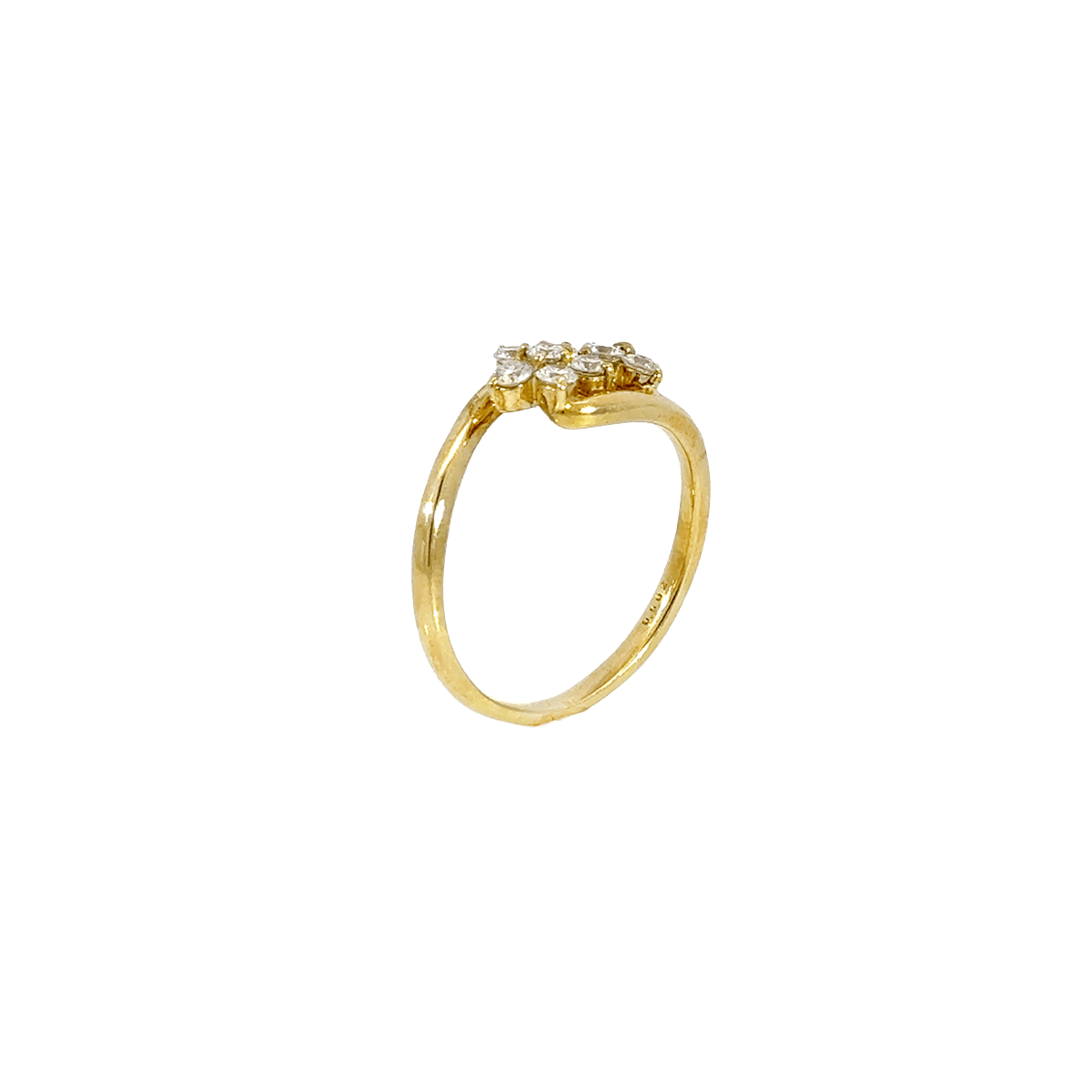 224.K18 デザインダイヤモンドリング 【0.502ct】(鑑別書付き)