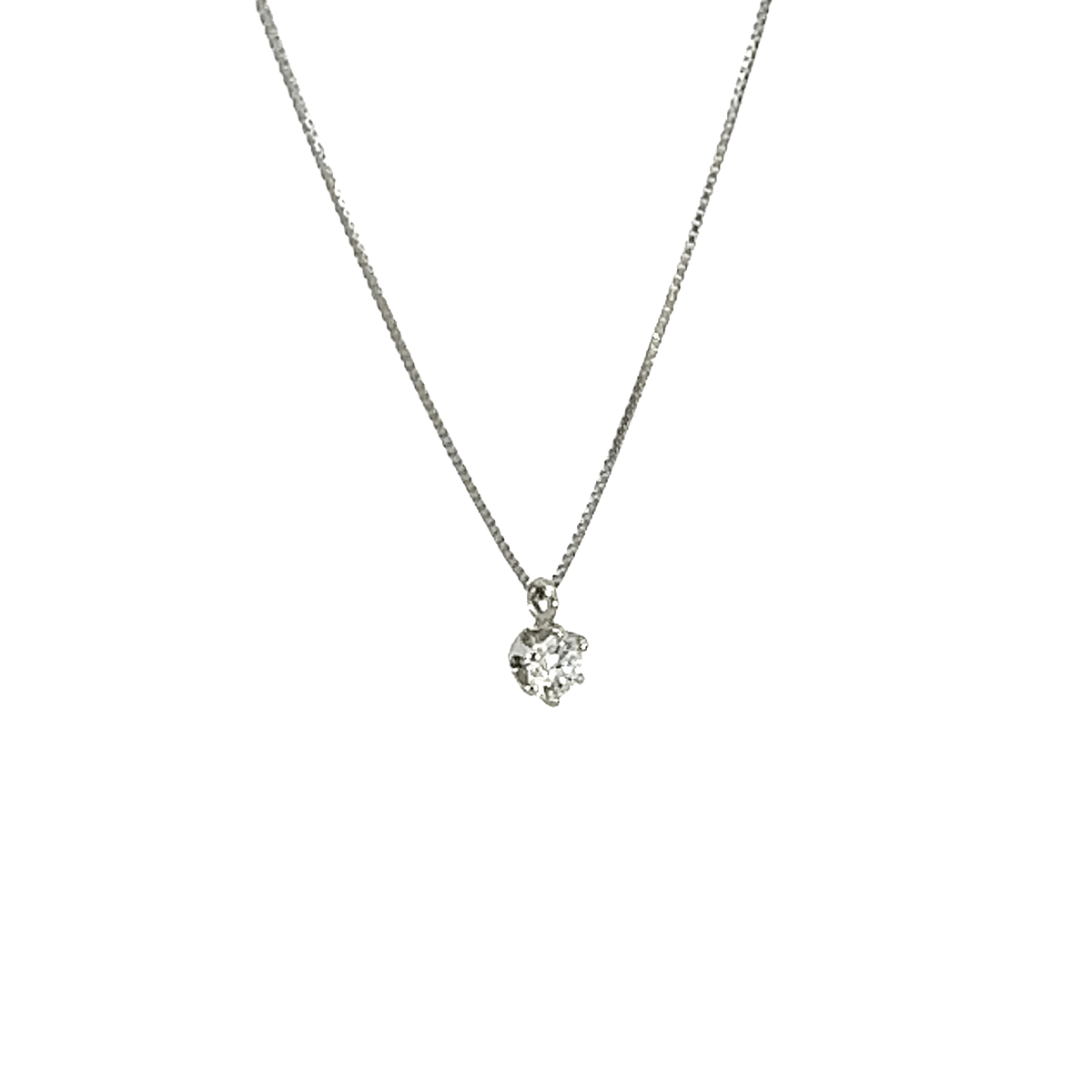 226.PT 一粒ダイヤモンドペンダント 【0.234ct】(中央宝石研究所鑑定書付)